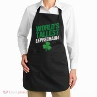 Funny Saint Patrick's Day World's Tallest Leprechaun Apron thumb 2