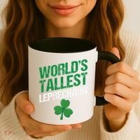 Funny Saint Patrick's Day World's Tallest Leprechaun Coffee Mug thumb 3
