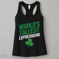 Funny Saint Patrick's Day World's Tallest Leprechaun Women's Tank Top thumb 3