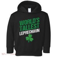 Funny Saint Patrick's Day World's Tallest Leprechaun Toddler Hoodie thumb 0