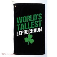 Funny Saint Patrick's Day World's Tallest Leprechaun Golf Towel thumb 0