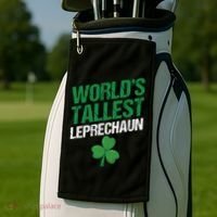 Funny Saint Patrick's Day World's Tallest Leprechaun Golf Towel thumb 2