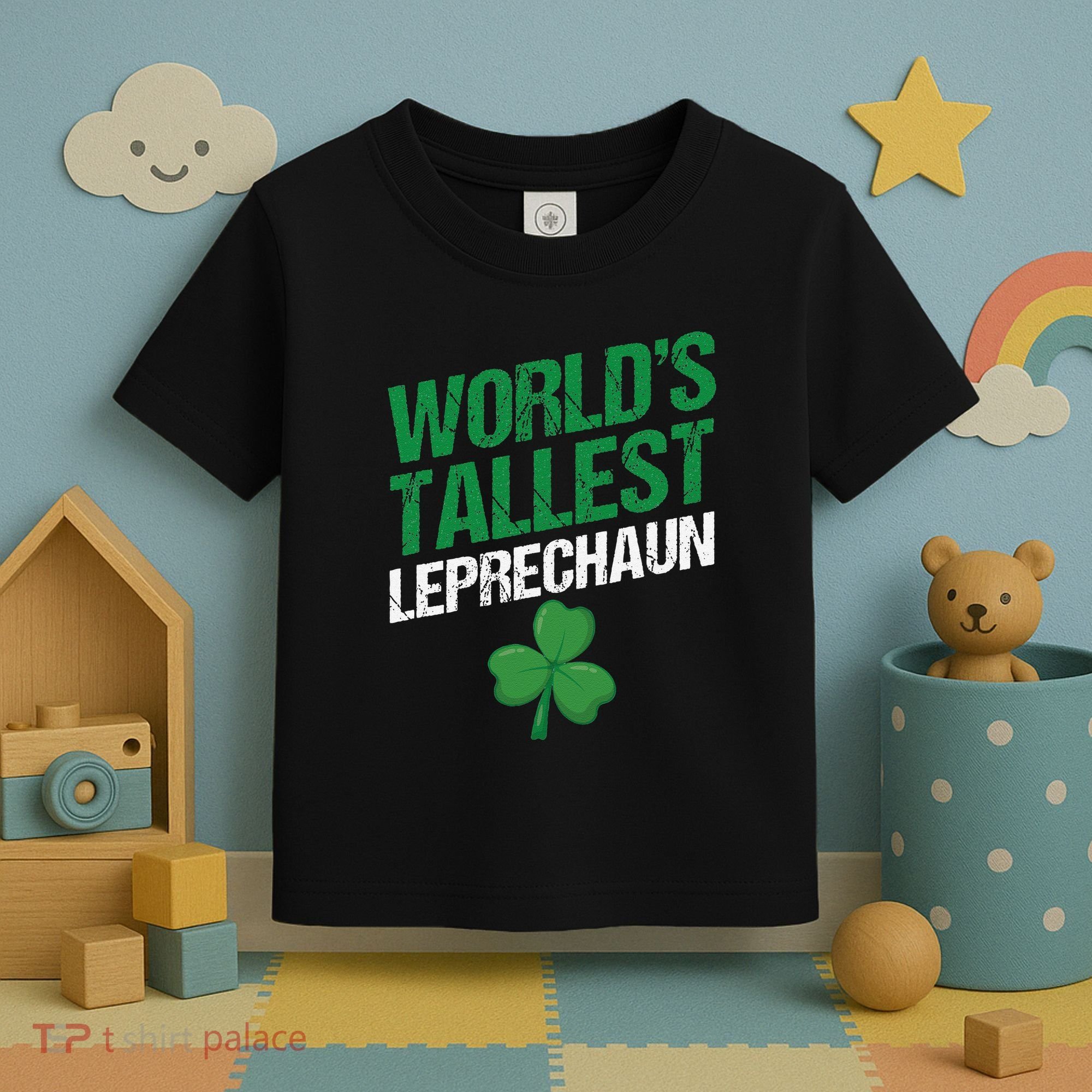 Funny Saint Patrick's Day World's Tallest Leprechaun Toddler T-Shirt