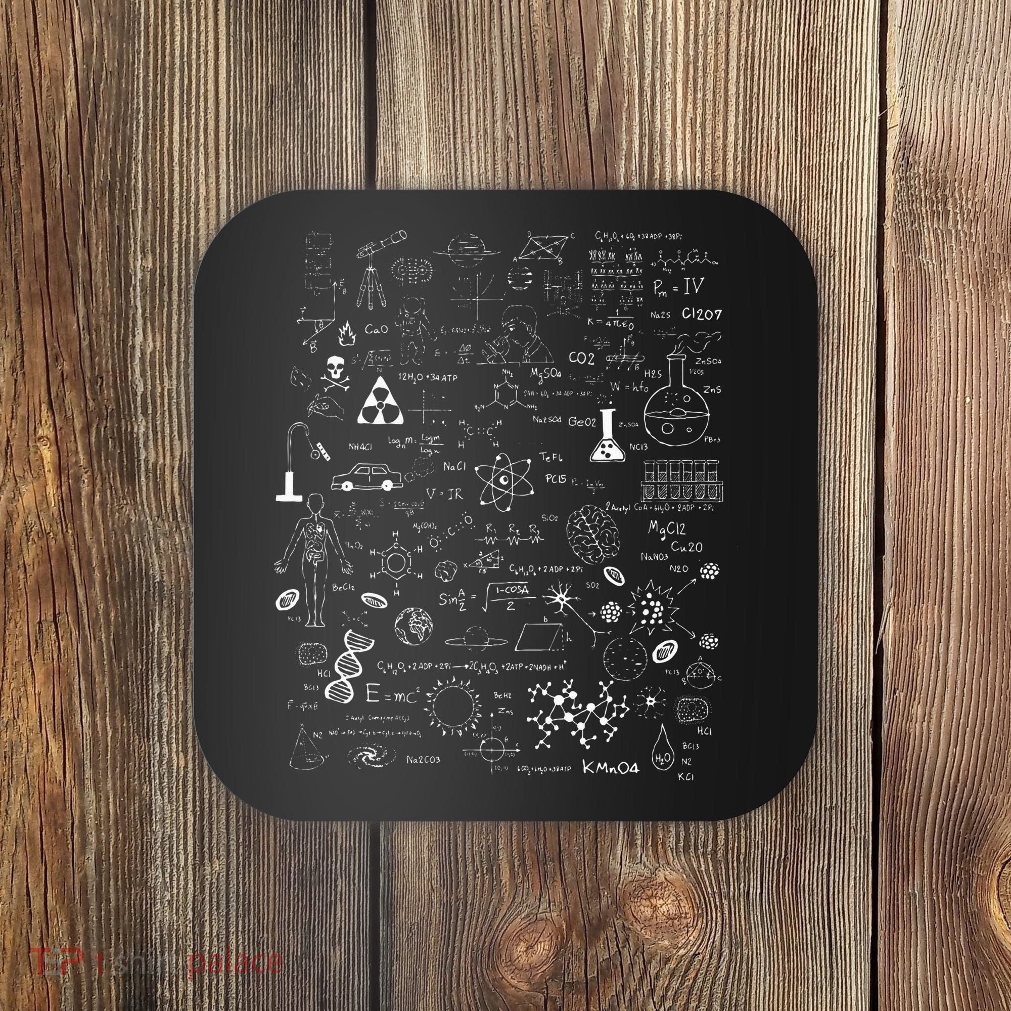 Funny Science Physic Math Chemistry Biology Astronomy Coaster