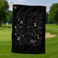 Funny Science Physic Math Chemistry Biology Astronomy Golf Towel thumb 1