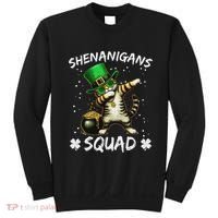 Funny St Patricks Day Dabbing Cat St Paddy Shenanigans Squad Sweatshirt thumb 0