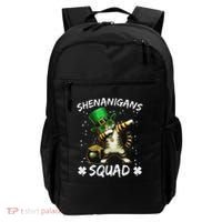 Funny St Patricks Day Dabbing Cat St Paddy Shenanigans Squad Backpack thumb 0
