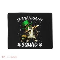 Funny St Patricks Day Dabbing Cat St Paddy Shenanigans Squad Mousepad thumb 0