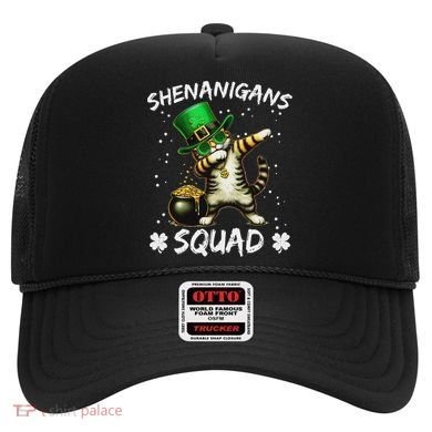 Funny St Patricks Day Dabbing Cat St Paddy Shenanigans Squad Hat
