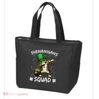Funny St Patricks Day Dabbing Cat St Paddy Shenanigans Squad Tote Bag thumb 3