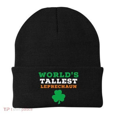 Funny Saint Patrick's Day Worlds Tallest Leprechaun Gift Beanie
