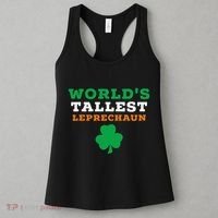 Funny Saint Patrick's Day Worlds Tallest Leprechaun Gift Women's Tank Top thumb 3
