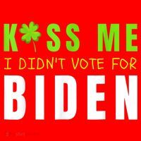 Funny St Patty's Day Kiss Me I Didn't Vote For Biden Santa Hat thumb 1