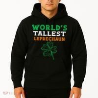 Funny Saint Patrick's Day Worlds Tallest Leprechaun Hoodie thumb 2