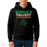 Funny Saint Patrick's Day Worlds Tallest Leprechaun Kids Hoodie thumb 4
