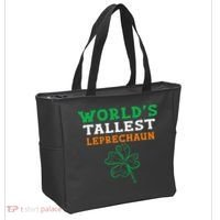Funny Saint Patrick's Day Worlds Tallest Leprechaun Tote Bag thumb 2