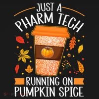 Fall Season Pharm Tech Running On Pumpkin Spice Latte Coffee Pajama Set thumb 2