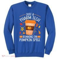 Fall Season Pharm Tech Running On Pumpkin Spice Latte Coffee Sweatshirt thumb 0