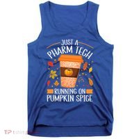 Fall Season Pharm Tech Running On Pumpkin Spice Latte Coffee Tank Top thumb 0