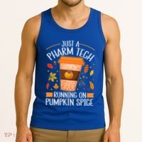 Fall Season Pharm Tech Running On Pumpkin Spice Latte Coffee Tank Top thumb 3