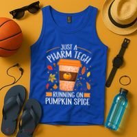 Fall Season Pharm Tech Running On Pumpkin Spice Latte Coffee Tank Top thumb 4
