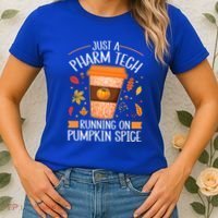 Fall Season Pharm Tech Running On Pumpkin Spice Latte Coffee Women's T-Shirt thumb 2