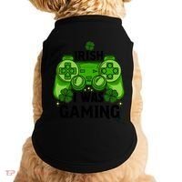 Funny St Patricks Day Irish I Was Gaming Doggie Tank thumb 0