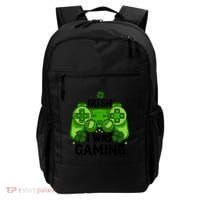 Funny St Patricks Day Irish I Was Gaming Backpack thumb 0