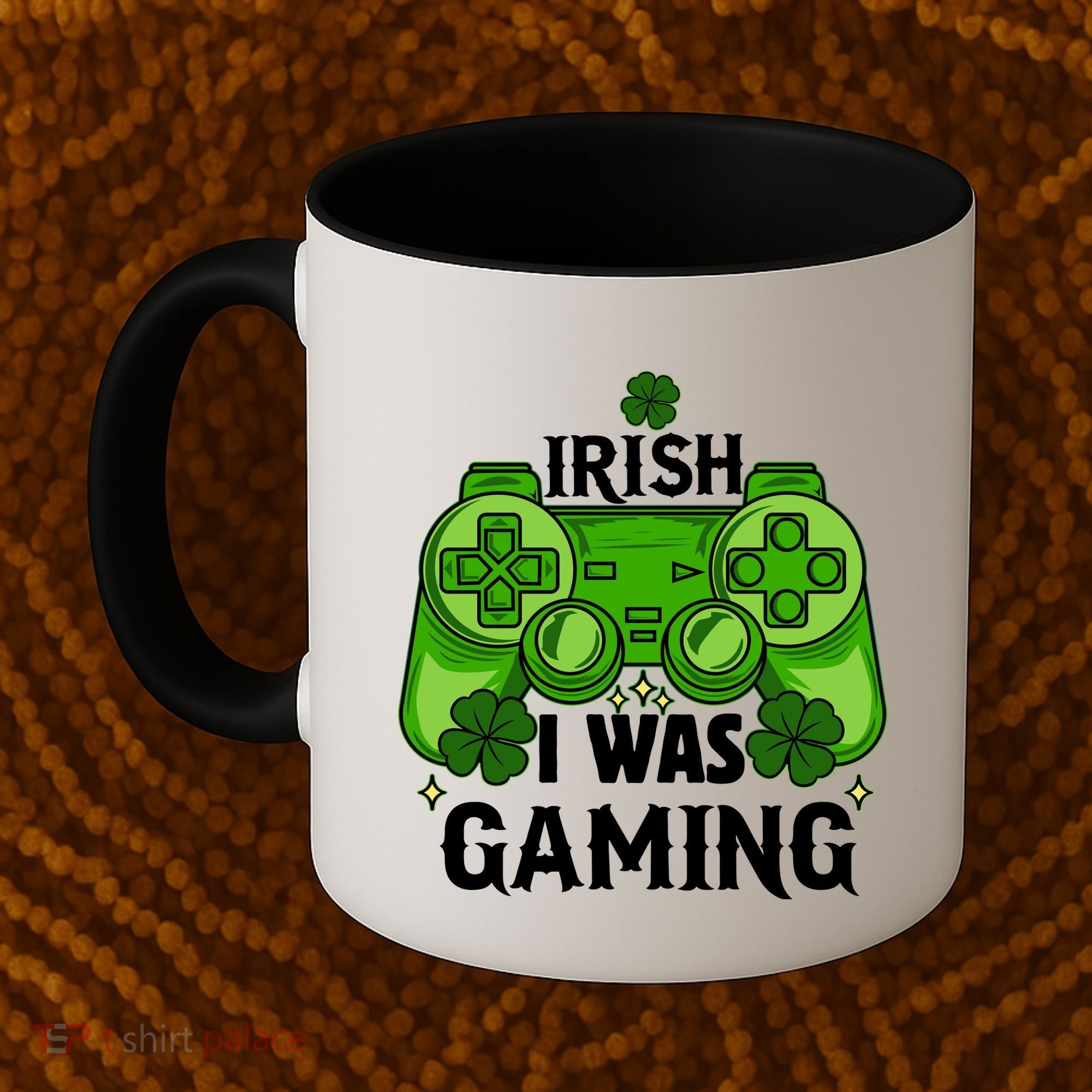 Funny St Patricks Day Irish I Was Gaming Coffee Mug