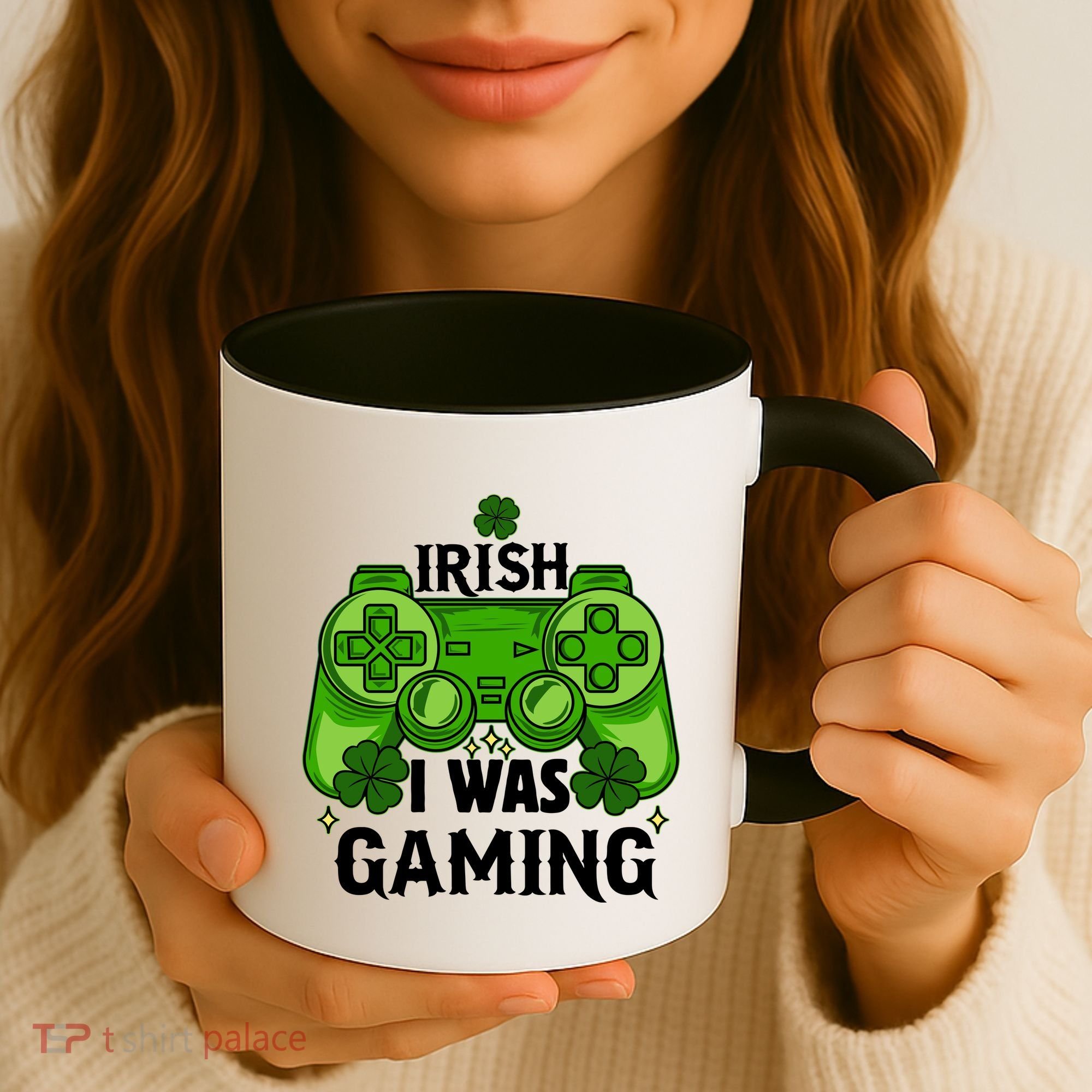 Funny St Patricks Day Irish I Was Gaming Coffee Mug