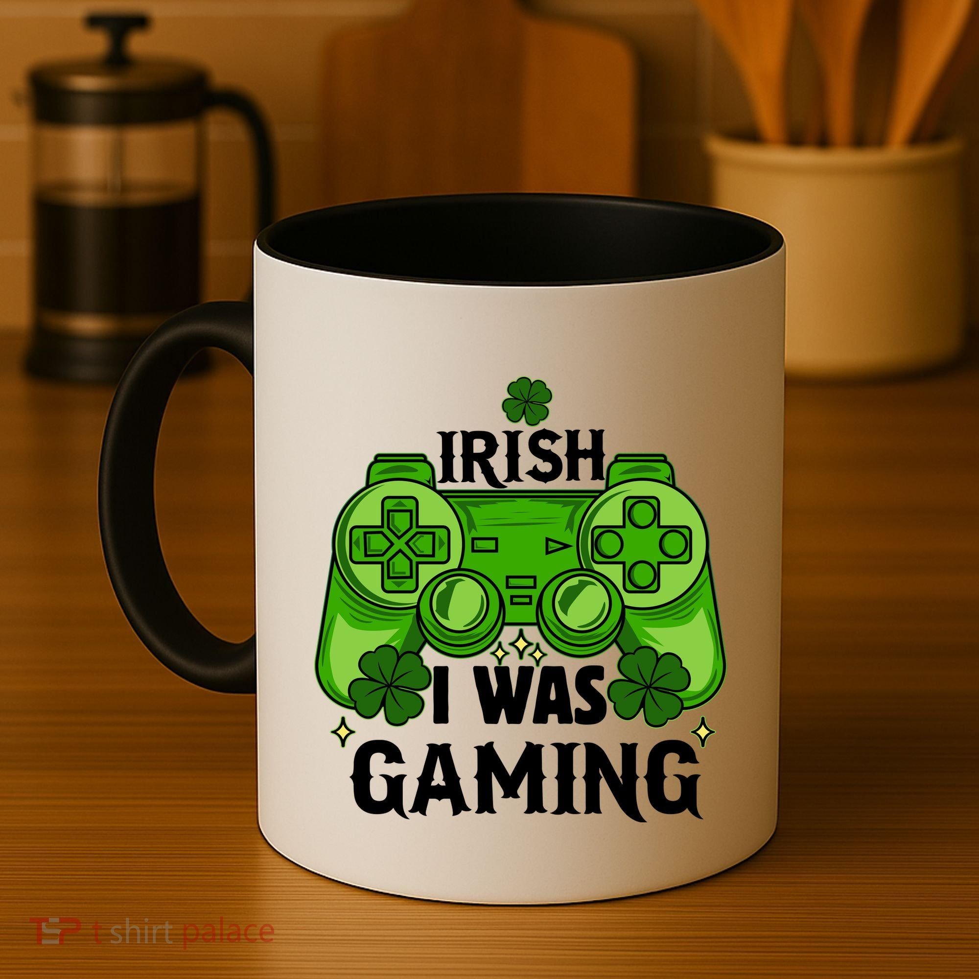 Funny St Patricks Day Irish I Was Gaming Coffee Mug
