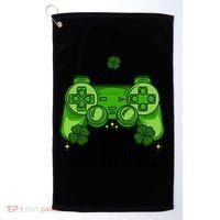 Funny St Patricks Day Irish I Was Gaming Golf Towel thumb 0