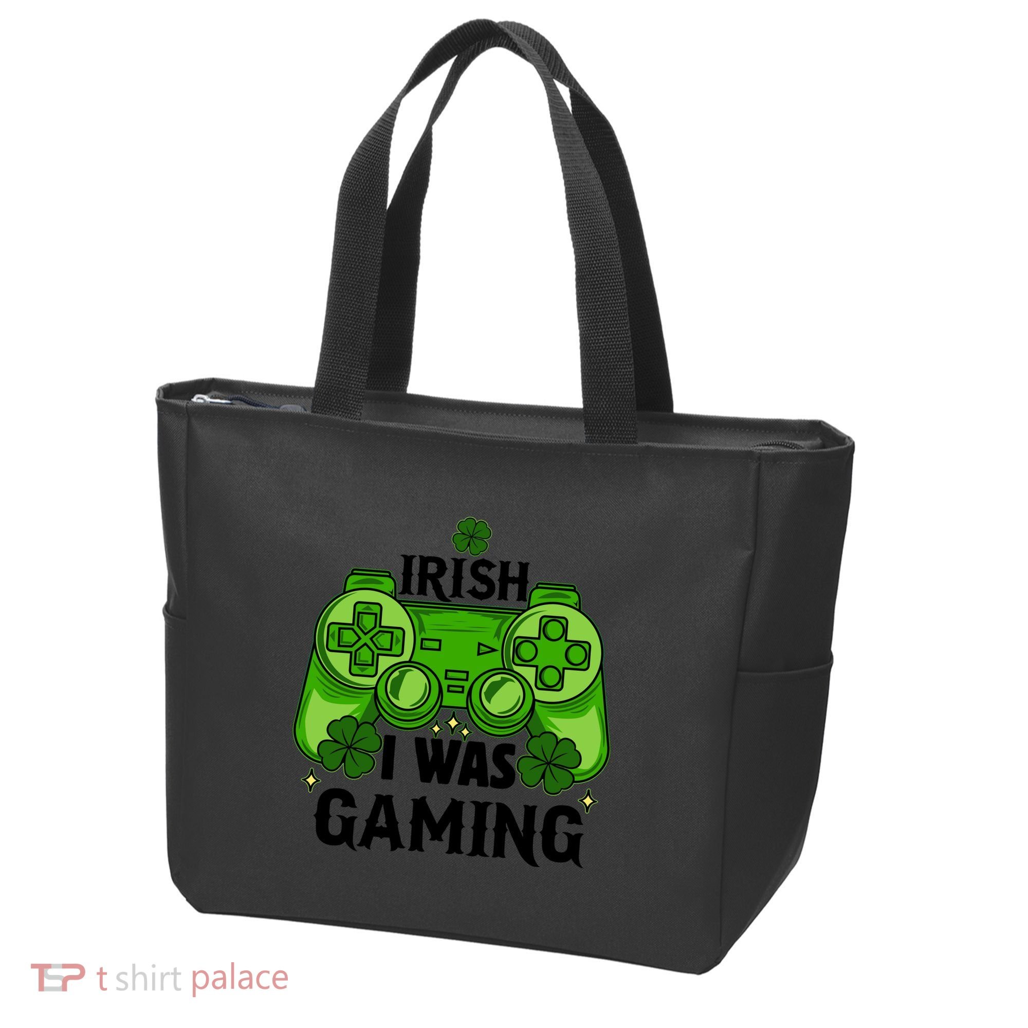 Funny St Patricks Day Irish I Was Gaming Tote Bag