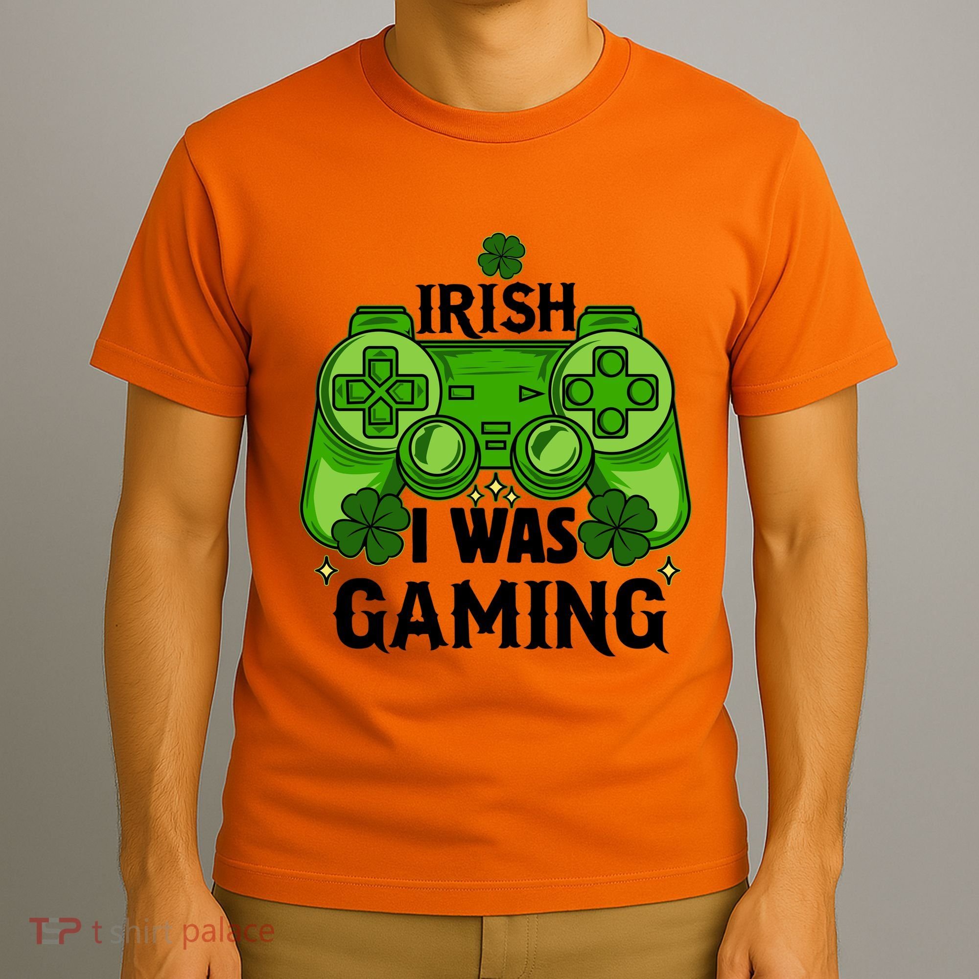 Funny St Patricks Day Irish I Was Gaming T-Shirt