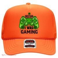 Funny St Patricks Day Irish I Was Gaming Hat thumb 0