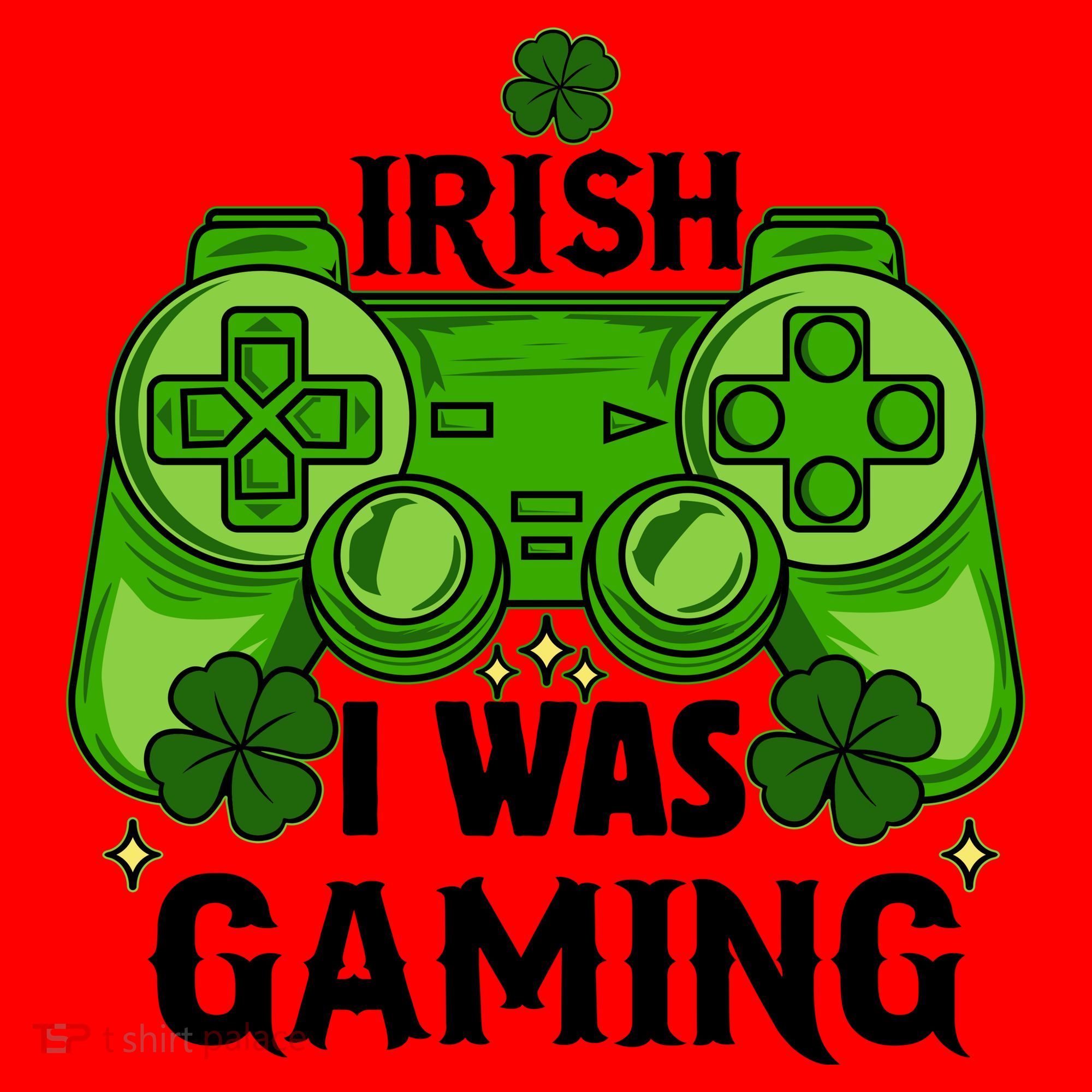 Funny St Patricks Day Irish I Was Gaming Santa Hat