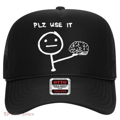 Funny Saying Plz Use It Use Your Brain Hat