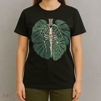 Funny Skeleton Plant Body Skeleton Gardener Women T-Shirt thumb 4