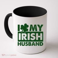 Funny St Patrick's Day I Love My Irish Husband Lucky Shamrock Clover Coffee Mug thumb 0