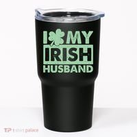 Funny St Patrick's Day I Love My Irish Husband Lucky Shamrock Clover Tumbler thumb 0