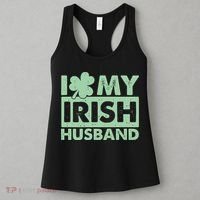Funny St Patrick's Day I Love My Irish Husband Lucky Shamrock Clover Women's Tank Top thumb 3