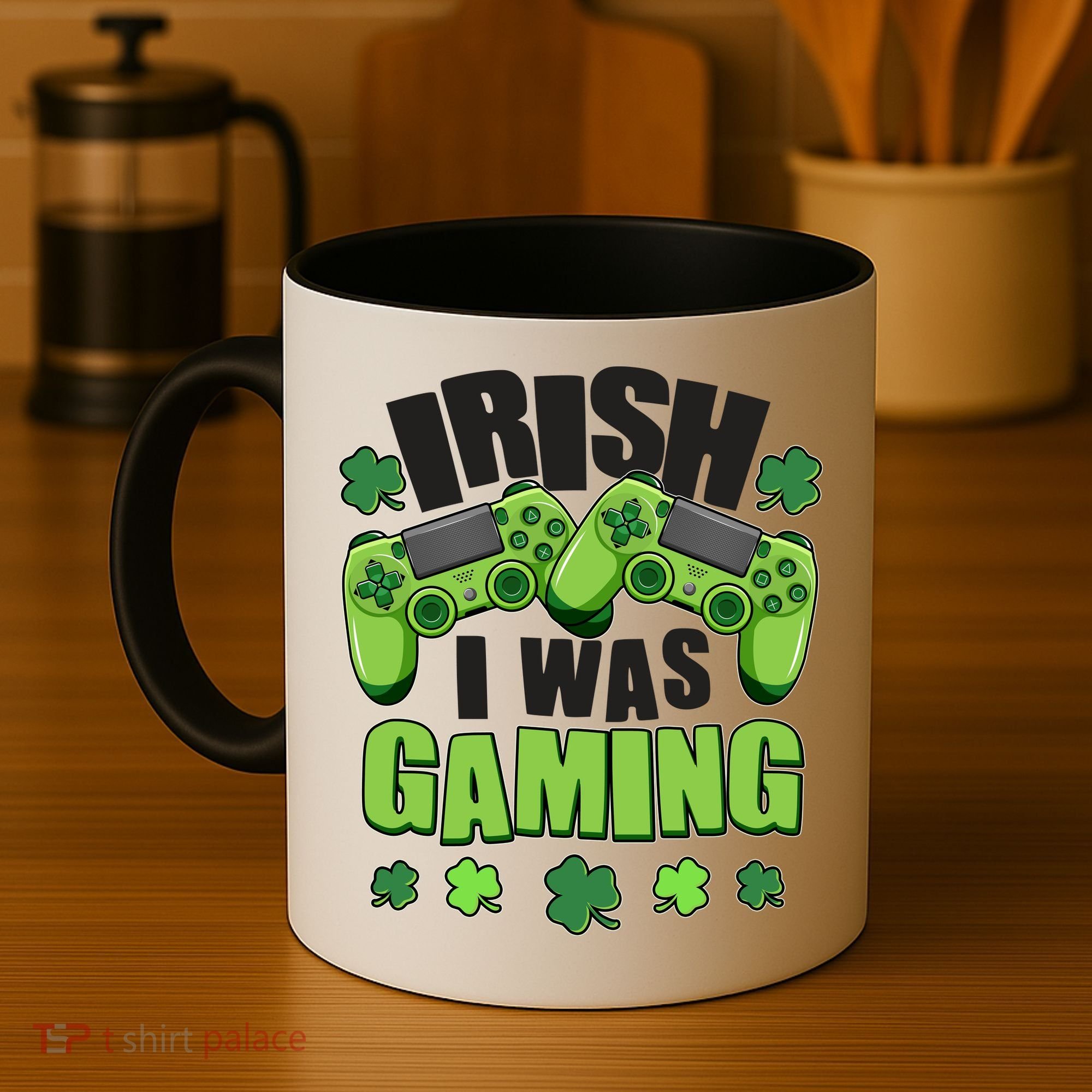 Funny St Patrick's Day Irish I Was Gaming Coffee Mug
