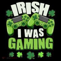 Funny St Patrick's Day Irish I Was Gaming Coaster thumb 2