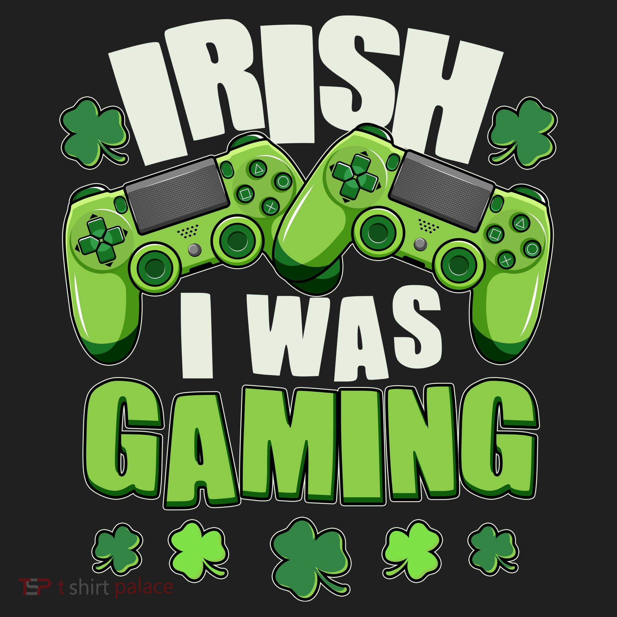 Funny St Patrick's Day Irish I Was Gaming Golf Towel
