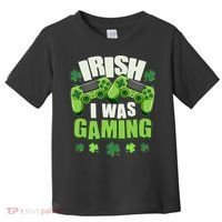 Funny St Patrick's Day Irish I Was Gaming Toddler T-Shirt thumb 0