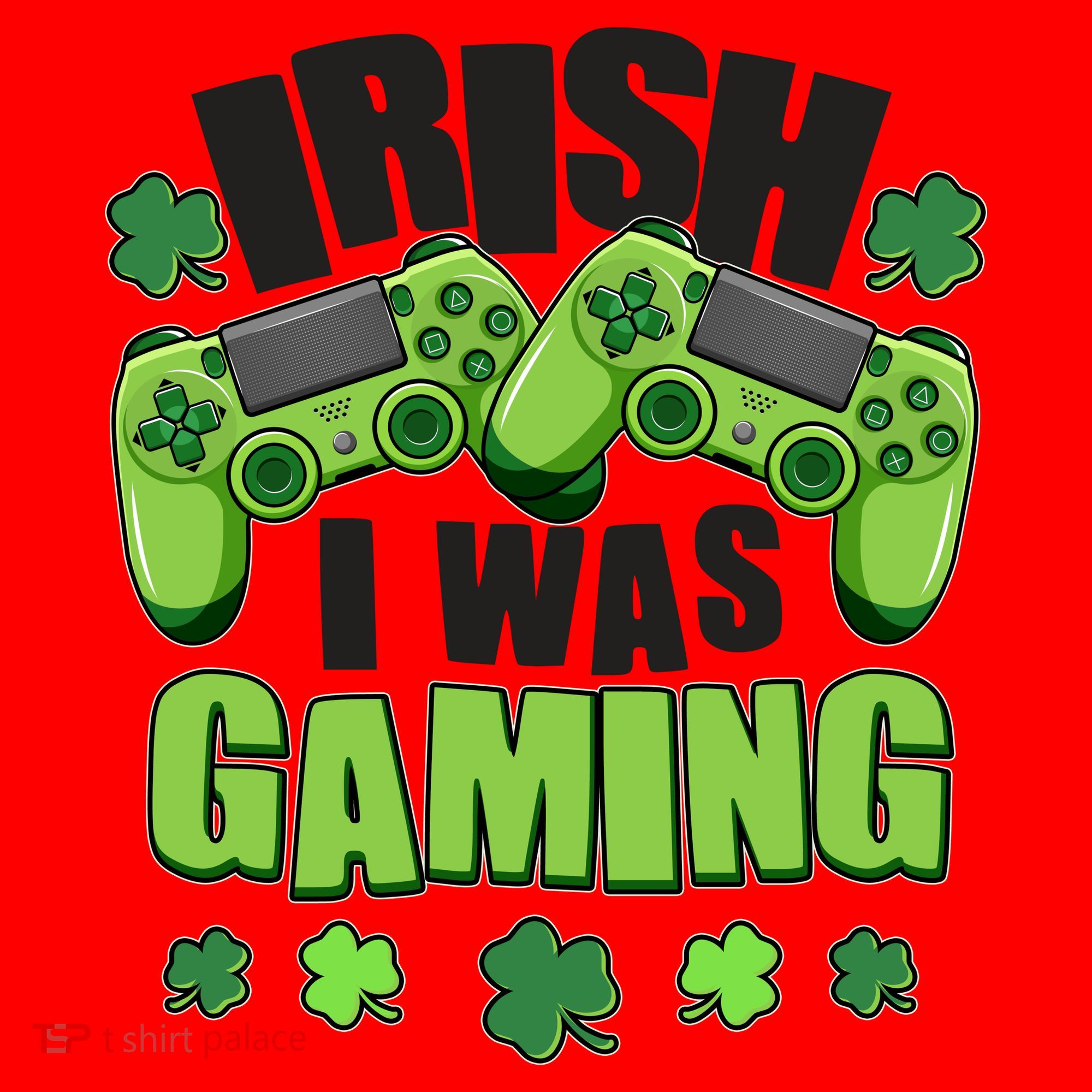 Funny St Patrick's Day Irish I Was Gaming Santa Hat