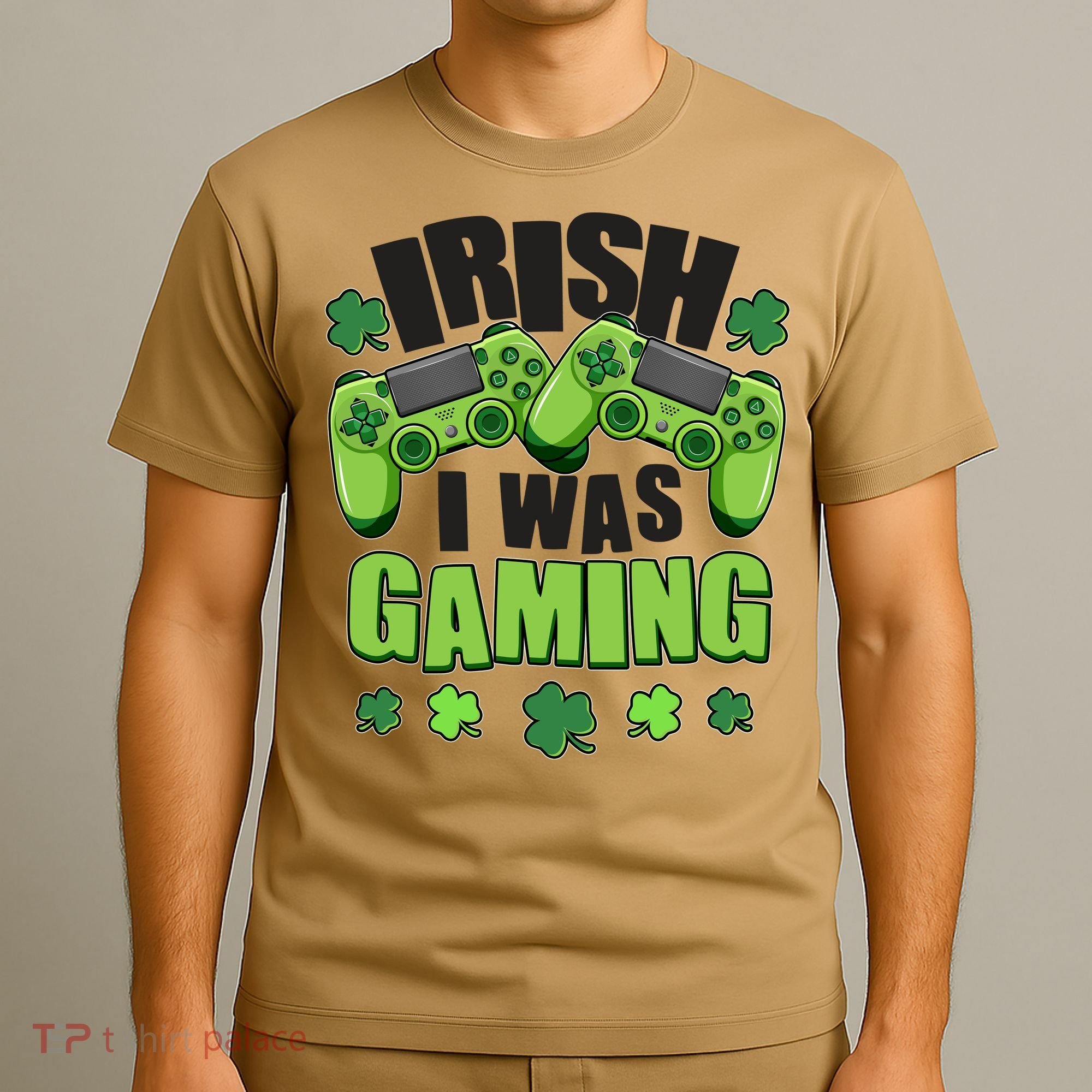 Funny St Patrick's Day Irish I Was Gaming T-Shirt