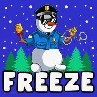 Freeze Snowman Police Christmas Pajama Funnt Cop Policeman Polo thumb 2