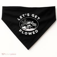 Funny Snow Plow Let's Get Plowed Drinking Snow Day USA-Made Doggie Bandana thumb 0