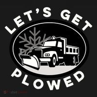 Funny Snow Plow Let's Get Plowed Drinking Snow Day Apron thumb 3
